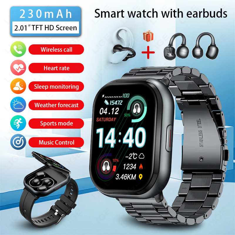 Smartwatch Face - LIGE New Open-back Cip-on Headphones Smart
