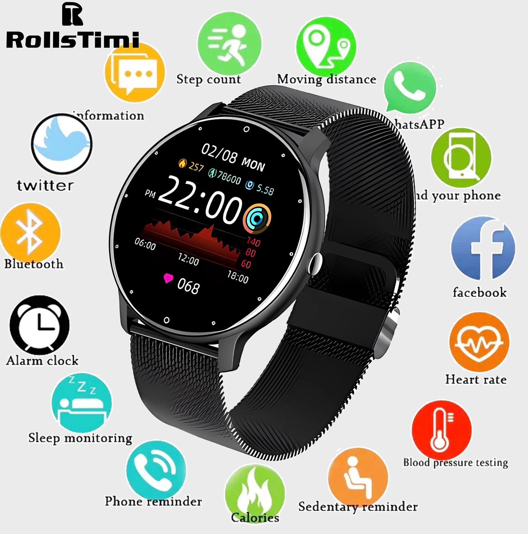 Smartwatch Face - Smart Watch Men Bluetooth Call 24H