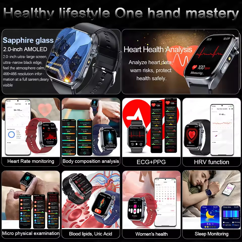 New AI Micro Physical Exam Sma - Android Smartwatch Accessories 评论和价格