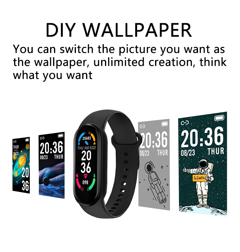 M6 Smart Watch Men Women Fitne - Android Smartwatch Accessories 评论和价格