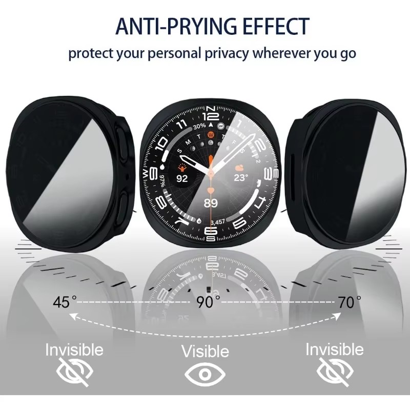 Privacy Glass+Case For Samsung - Samsung Smartwatch Ultra Accessories 评论和价格