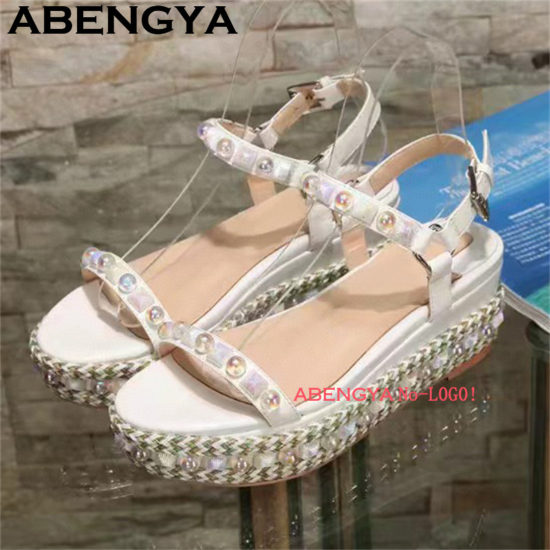 Classic Fashion Thick Sole Pla - Leather Classic Strap 评论和价格