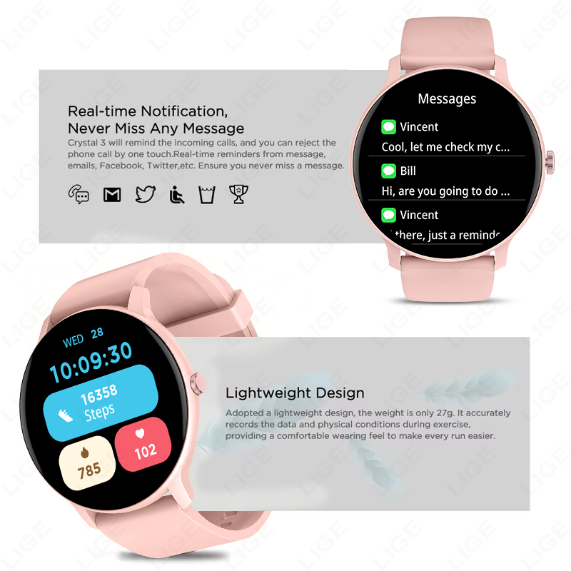 LIGE 2026 Smart Watch DIY Watc - Smartwatch Face 评论和价格