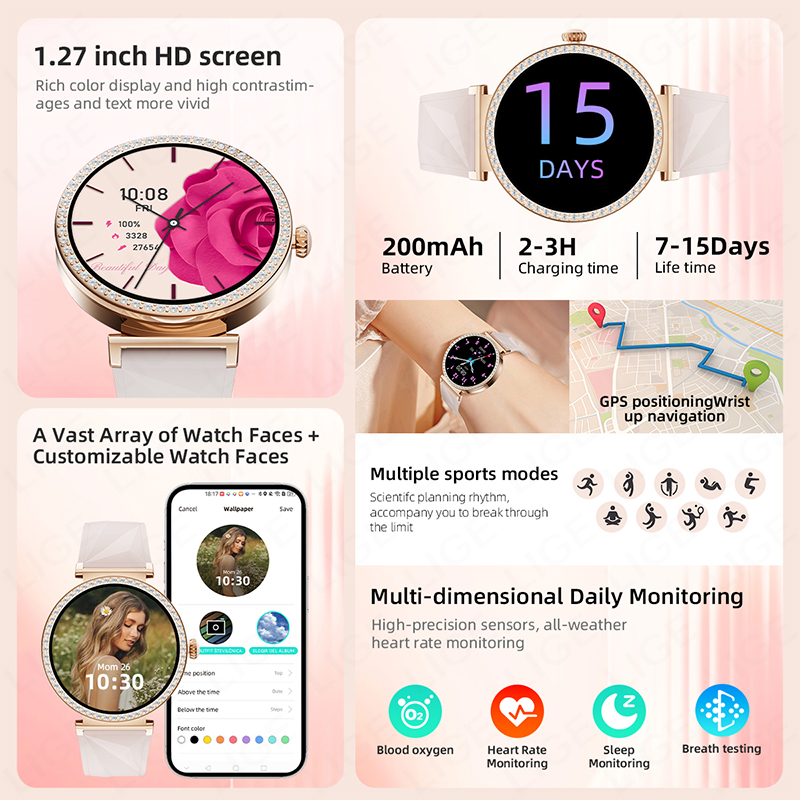 LIGE New GPS Bluetooth Call Sm - Smartwatch Face 评论和价格