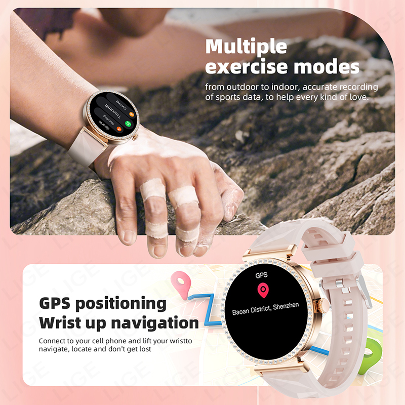 LIGE New GPS Bluetooth Call Sm - Smartwatch Face 评论和价格