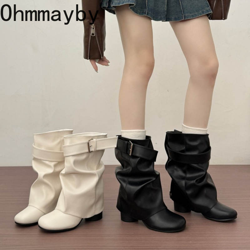 New Women Slouchy Mid Calf Lea - Leather Classic Strap 评论和价格